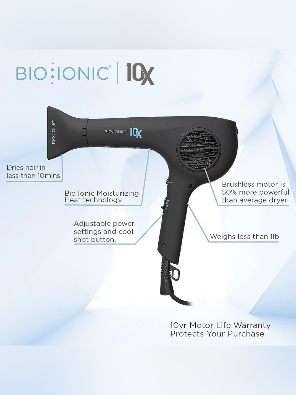 Bio Ionic 10X Professional Hair Dryer - Picture 4 of 4